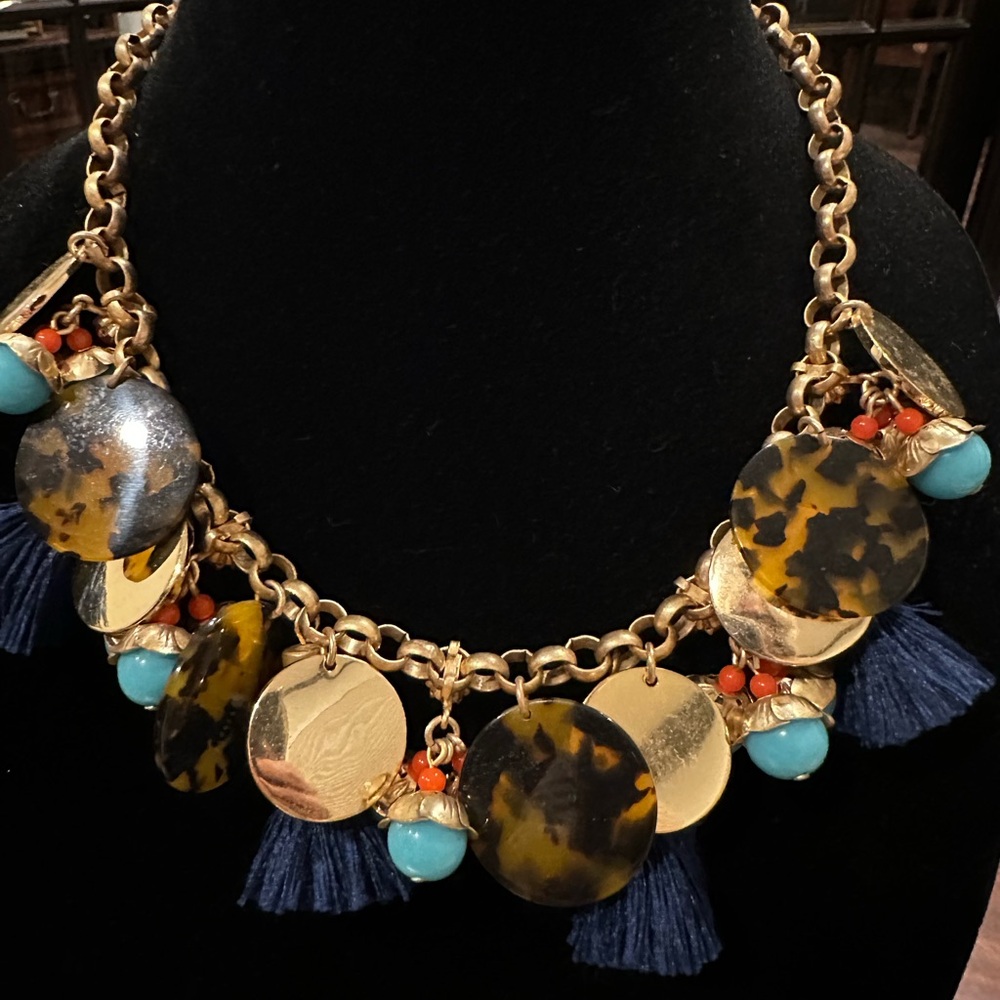 J. Crew Gold and Navy Tassel Necklace - Picture 12 of 12
